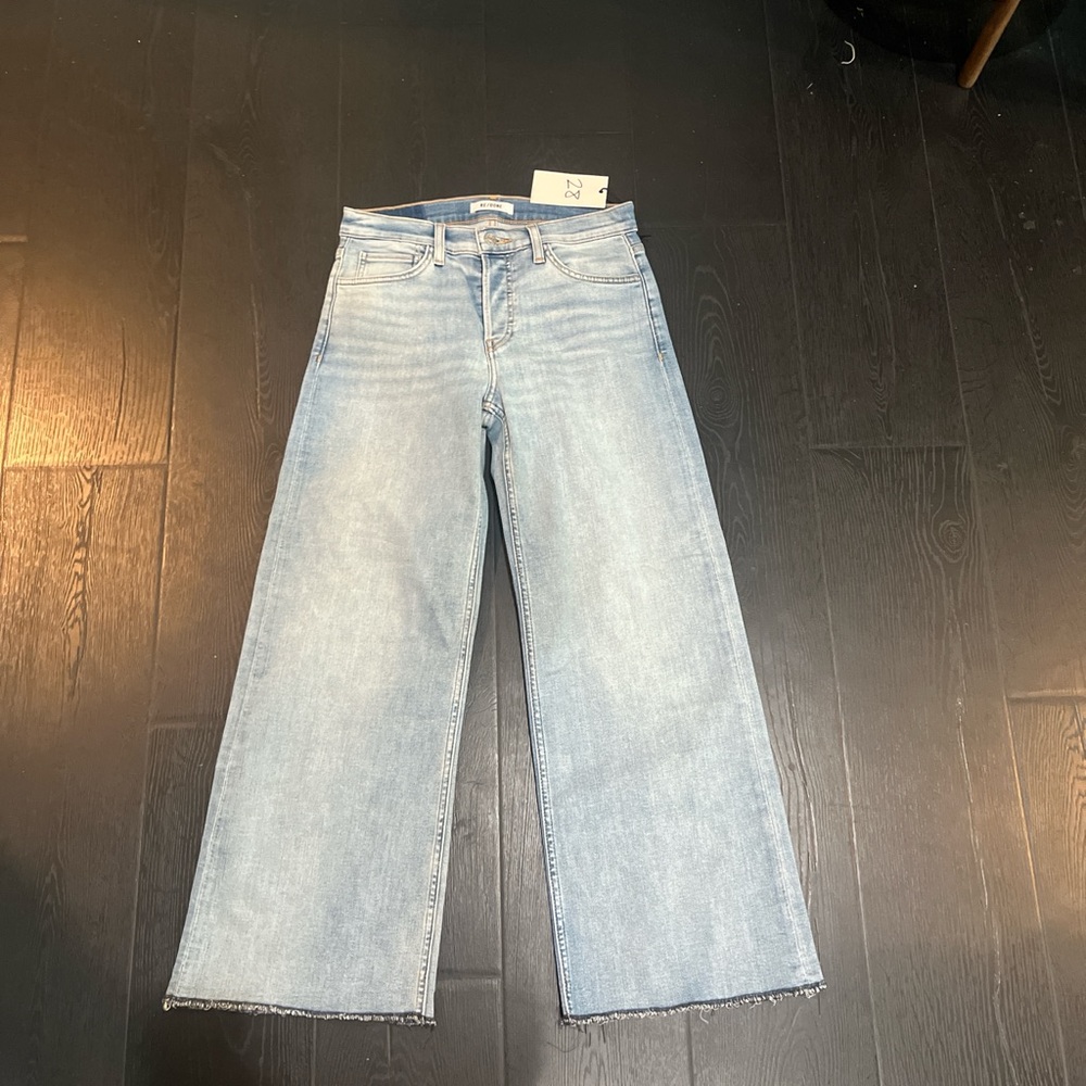 Re/Done Light Blue Flare & Wide Leg Jeans